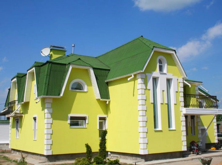 Фасад под зеленую крышу. Правила сочетания цвета фасада и крыши дома