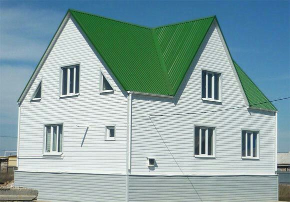 Фасад под зеленую крышу. Правила сочетания цвета фасада и крыши дома