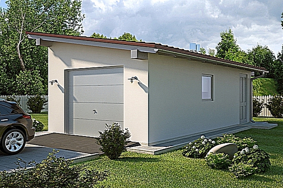 Односкатная крыша для гаража
